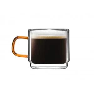 Komplet 2 szklanek z podwójną ścianką do espresso 80 ml Vialli Design - Amber
