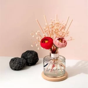 Dyfuzor zapachowy z patyczkami i kwiatami 200 ml Cocodor - Flower Camellia White Musk