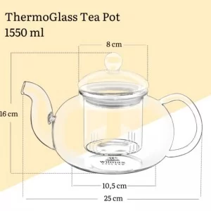 Dzbanek z zaparzaczem 1550 ml Wilmax - Thermo Glass