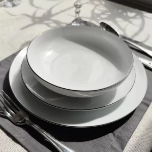 Komplet talerzy na 6 osób (18 el.) Bogucice - Base Black 1227