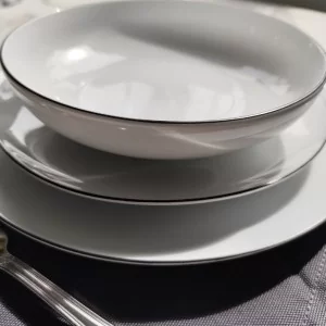 Komplet talerzy na 6 osób (18 el.) Bogucice - Base Black 1227