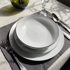 Komplet talerzy na 6 osób (18 el.) Bogucice - Base Black 1227