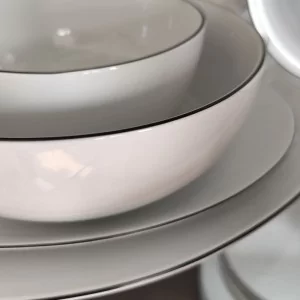 Komplet talerzy na 6 osób (18 el.) Bogucice - Base Black 1227