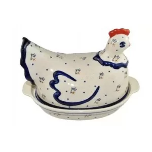 Kura kokoszka półmisek 32 cm dek. 111 - Bolesławiec 32 cm