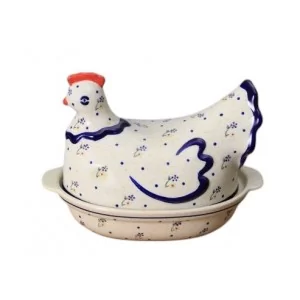 Kura kokoszka półmisek 32 cm dek. 111 - Bolesławiec 32 cm