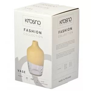 Malowany piaskowy wazon 25 cm Krosno - Fashion