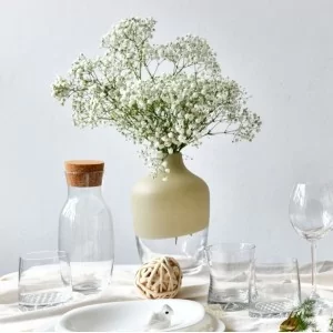 Malowany piaskowy wazon 25 cm Krosno - Fashion