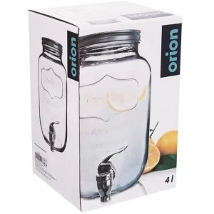 Słój do napojów z kranikiem szklany 4 l - Orion