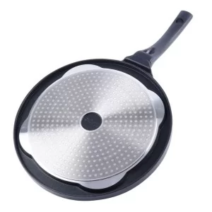 Patelnia do burgerów i jajek granitowa grillowa 4 otwory 26,5 cm Orion - Grande