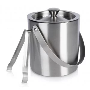 Wiaderko do lodu termiczne ze szczypcami stalowe - Orion