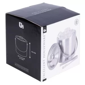 Wiaderko do lodu termiczne ze szczypcami stalowe - Orion