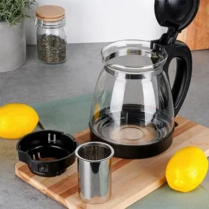 Dzbanek z zaparzaczem do herbaty szklany żaroodporny 2 l - Orion