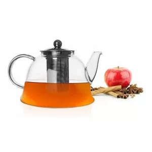 Dzbanek z zaparzaczem do herbaty szklany żaroodporny 1,65 l - Orion