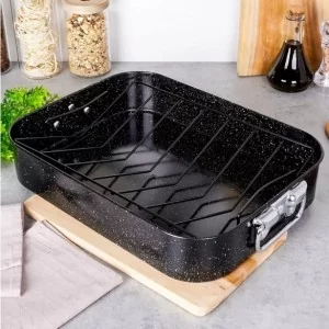 Brytfanna granitowa z rusztem 8 l, 42x32x8 cm Orion - Nature