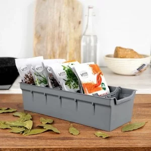 Pojemnik organizer na przyprawy szary 30x13x8 cm