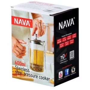 Zaparzacz tłokowy do kawy i herbaty szklany termiczny z podwójną ścianką 600 ml Orion - Acer