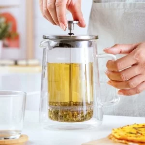 Zaparzacz tłokowy do kawy i herbaty szklany termiczny z podwójną ścianką 600 ml Orion - Acer