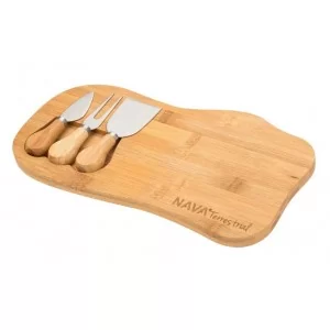 Deska do serów z nożami bambusowa 4 el. - Terrestrial