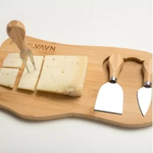 Deska do serów z nożami bambusowa 4 el. - Terrestrial