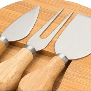 Deska do serów z nożami bambusowa 4 el. - Terrestrial