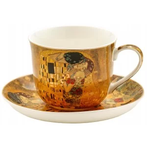 Filiżanka jumbo ze spodkiem 350 ml Marco Polo - Klimt The Kiss