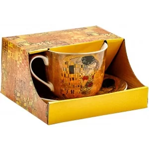 Filiżanka jumbo ze spodkiem 350 ml Marco Polo - Klimt The Kiss