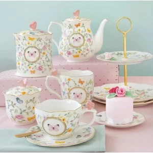 Pojemnik z włoskiej porcelany Marco Polo - Motyle