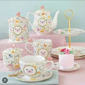 Dwustopniowa patera z włoskiej porcelany 16/21 cm Marco Polo - Motyle