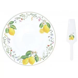 Patera na ciasto z łopatką 32 cm Marco Polo - Cytryny