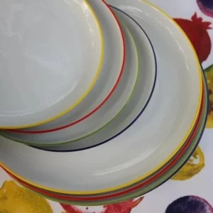 Komplet talerzy na 6 osób (18 el.) Bogucice - Base Red 1243