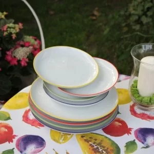 Komplet talerzy na 6 osób (18 el.) Bogucice - Base Red 1243