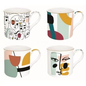 Komplet 4 kubków na prezent 300 ml Marco Polo - Almost Like Picasso