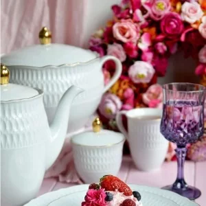 Garnitur do kawy na 6 osób (18el.) Ćmielów - Sofia 3604 Złoto