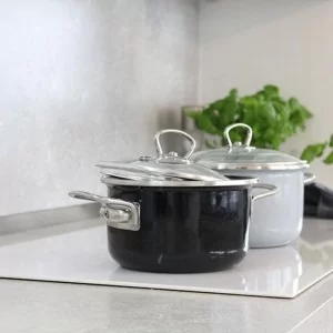 Komplet 4 garnków premium czarnych - Belis