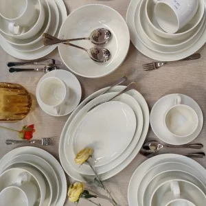 Serwis obiadowy na 6 osób (42 el.) Bogucice - Bace Cream 1232