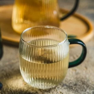 Kubek szklany zieleń 330 ml MPL - Justine