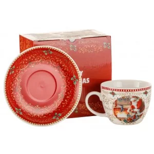 Filiżanka ze spodkiem świąteczna 400 ml - Marco Polo