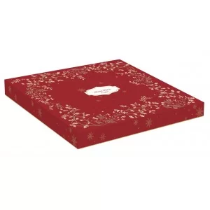 Talerz patera 30 cm świąteczny czerwony - Maco Polo