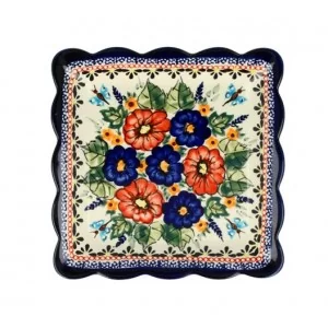 Talerz deserowy herbatnik 16,4 cm dek. 149art - Bolesławiec